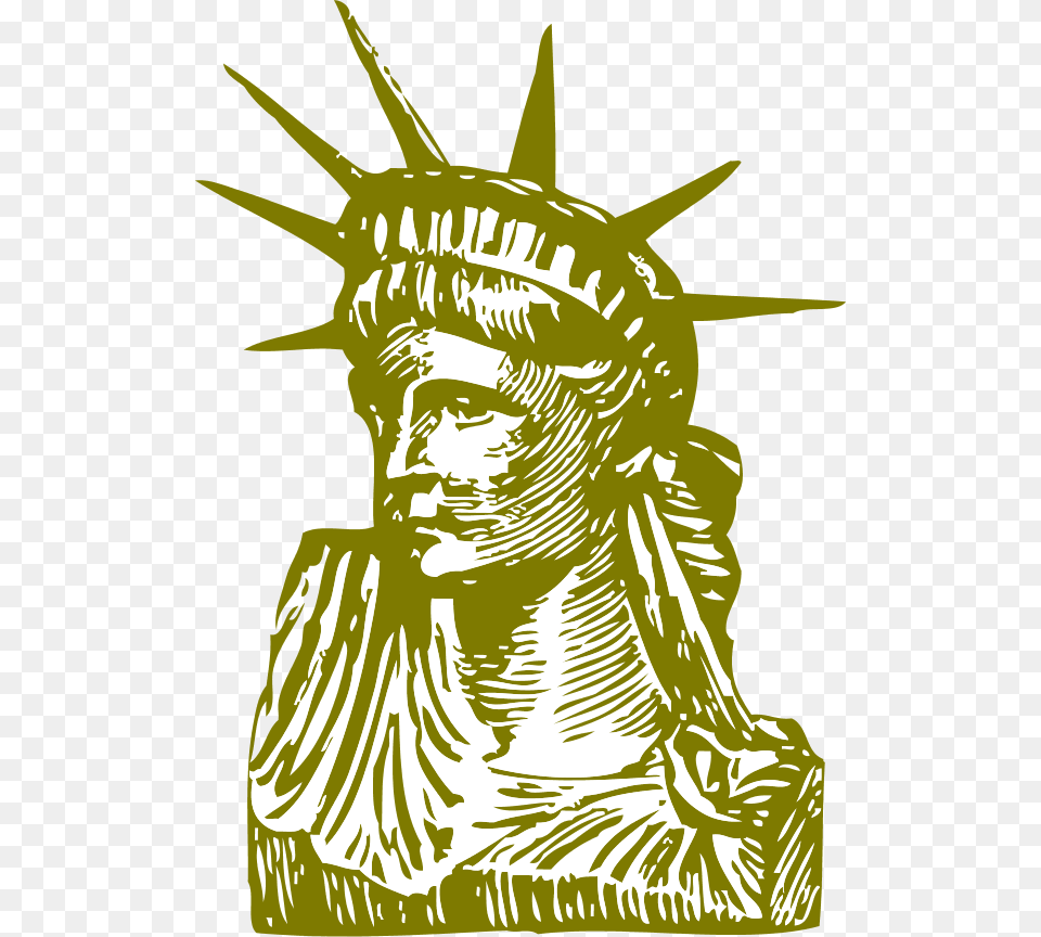 Statue Of Liberty Detail Vector Clip Art Statue Of Liberty Vector, Person, Face, Head Png