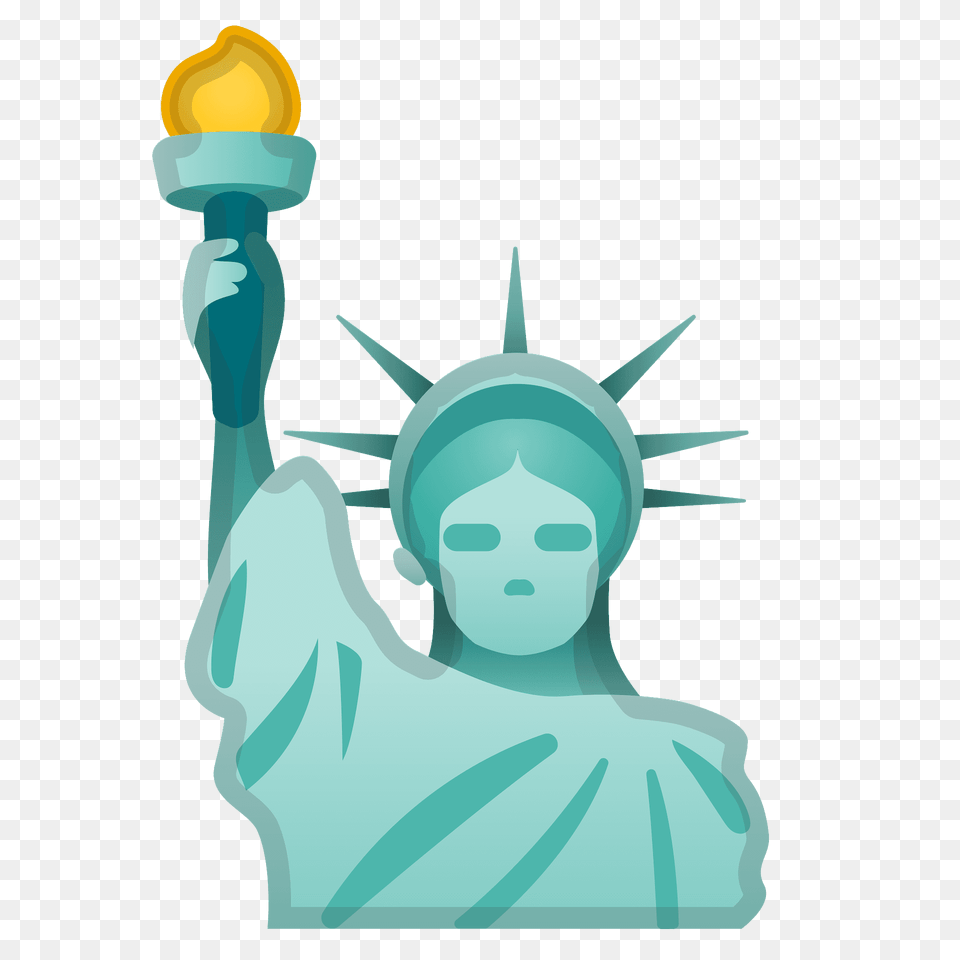 Statue Of Liberty Emoji Clipart, Light, Torch, Art, Face Png Image