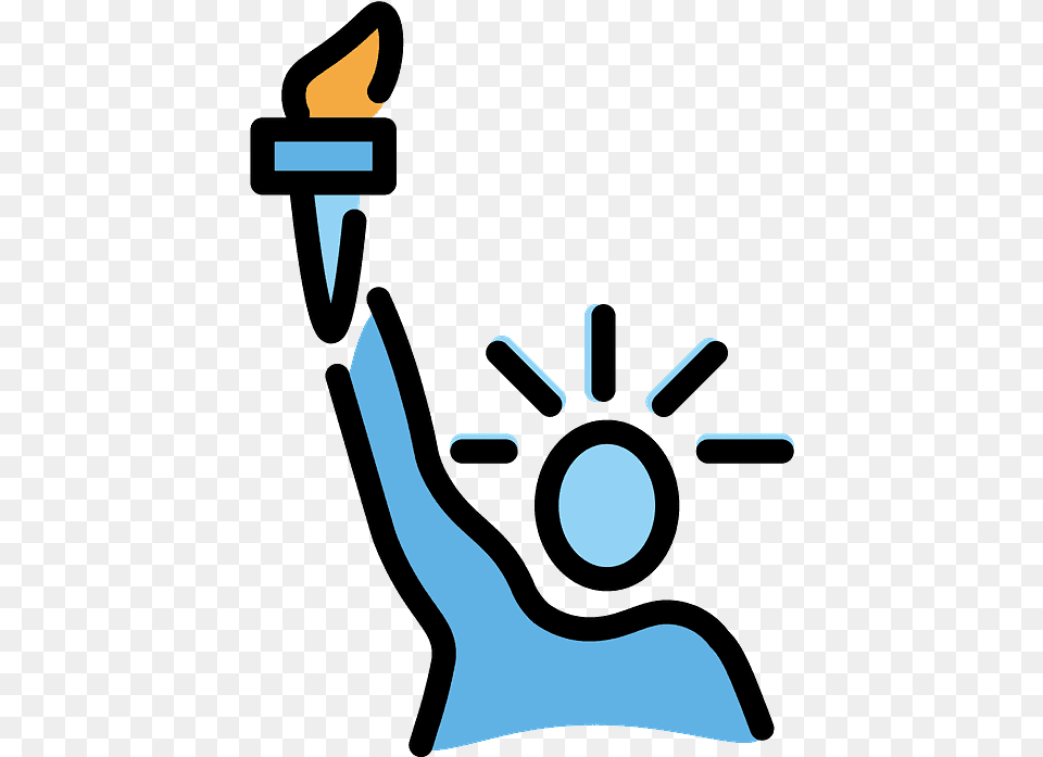 Statue Of Liberty Emoji Clipart, Light, Torch, Smoke Pipe Png