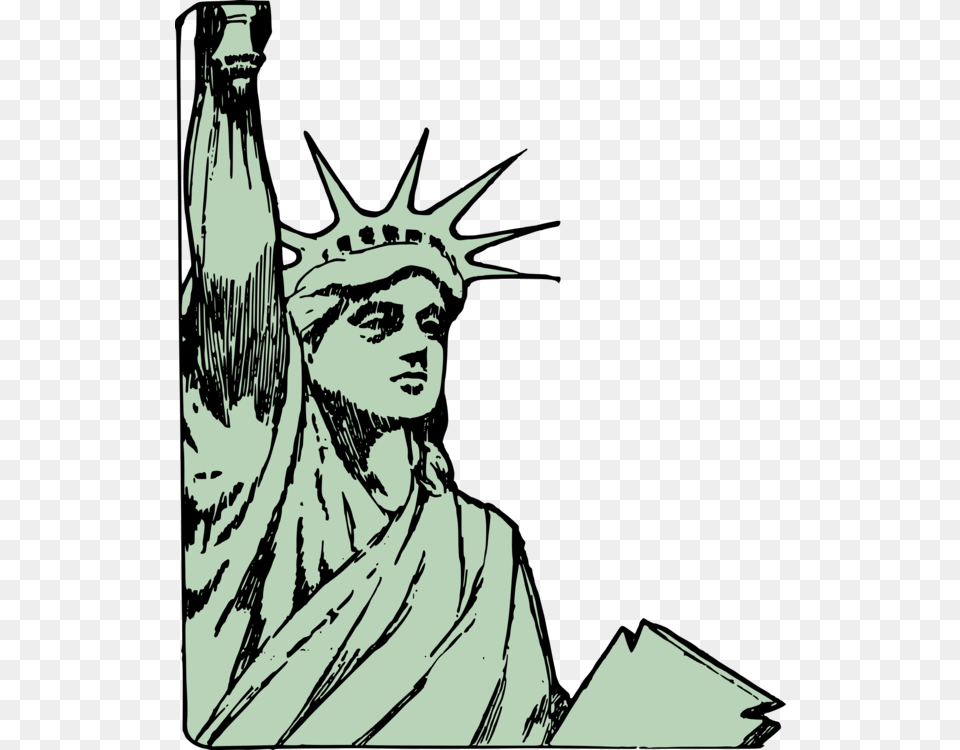 Statue Of Liberty Face Drawing Monument, Adult, Person, Man, Male Png