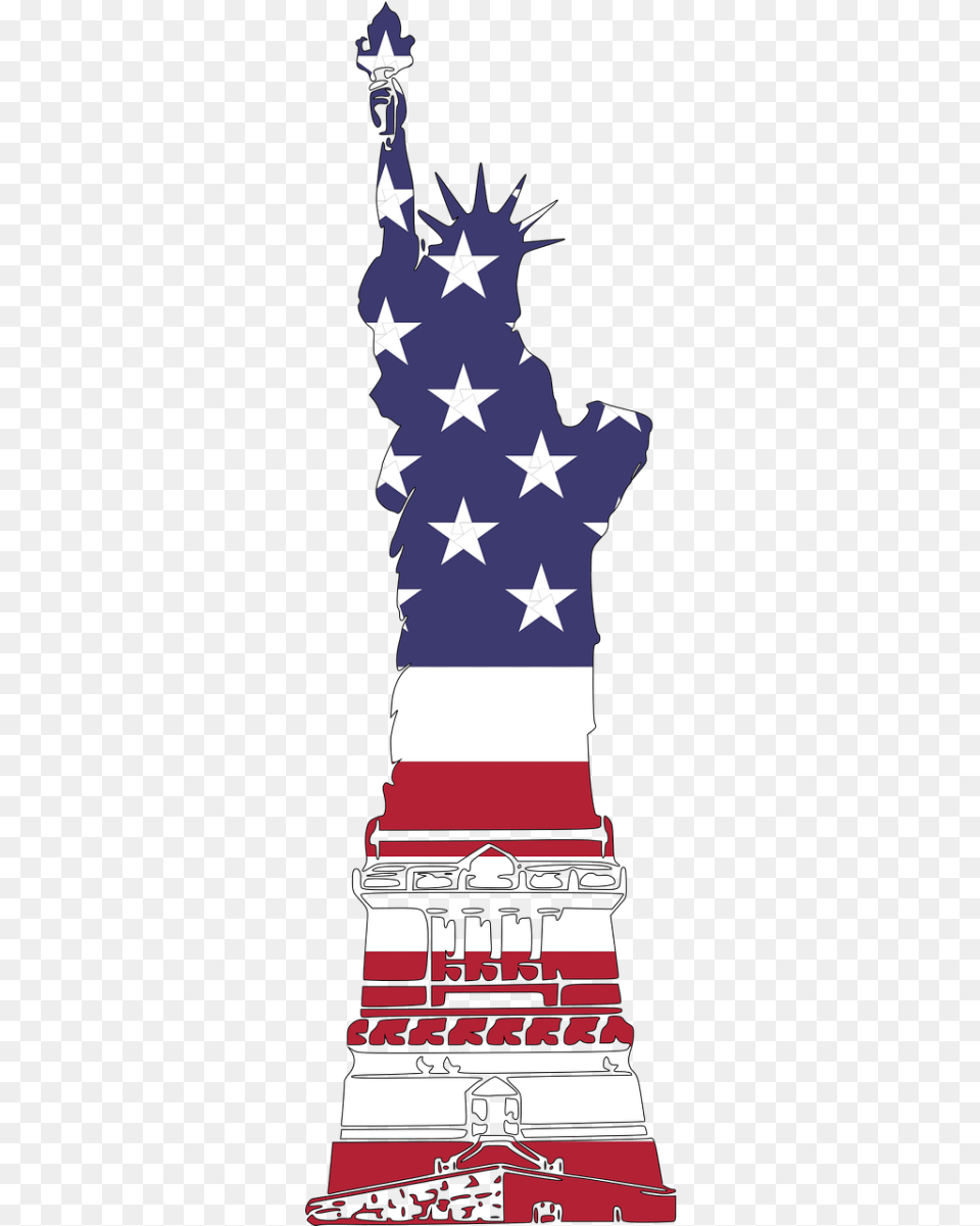 Statue Of Liberty Flag Usa, Person Png Image