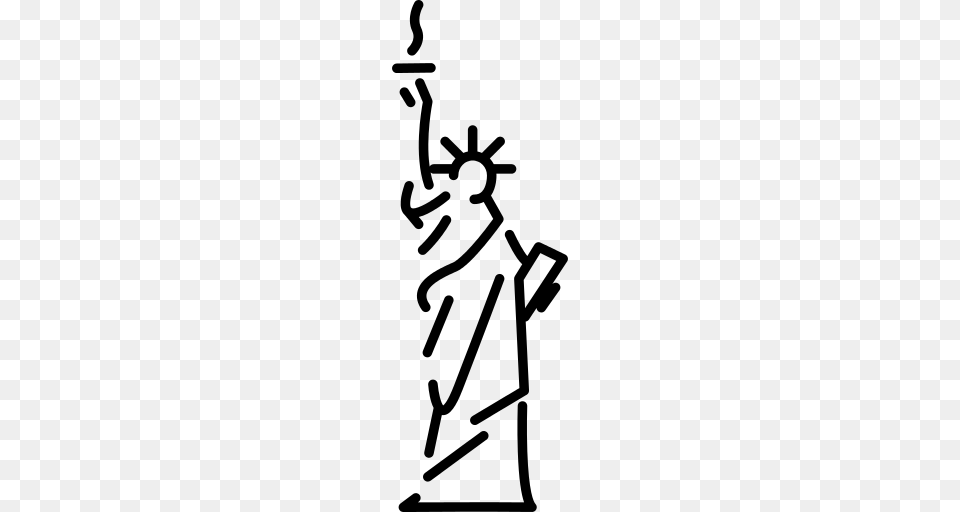 Statue Of Liberty Icon, Gray Png Image