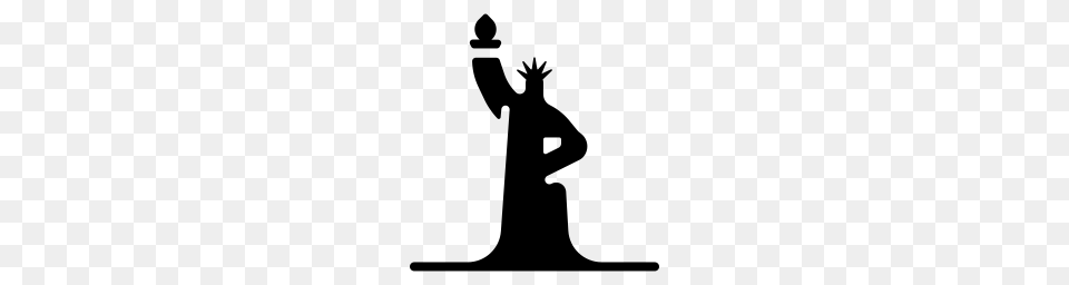 Statue Of Liberty Icon Solid Iconset, Gray Free Png Download