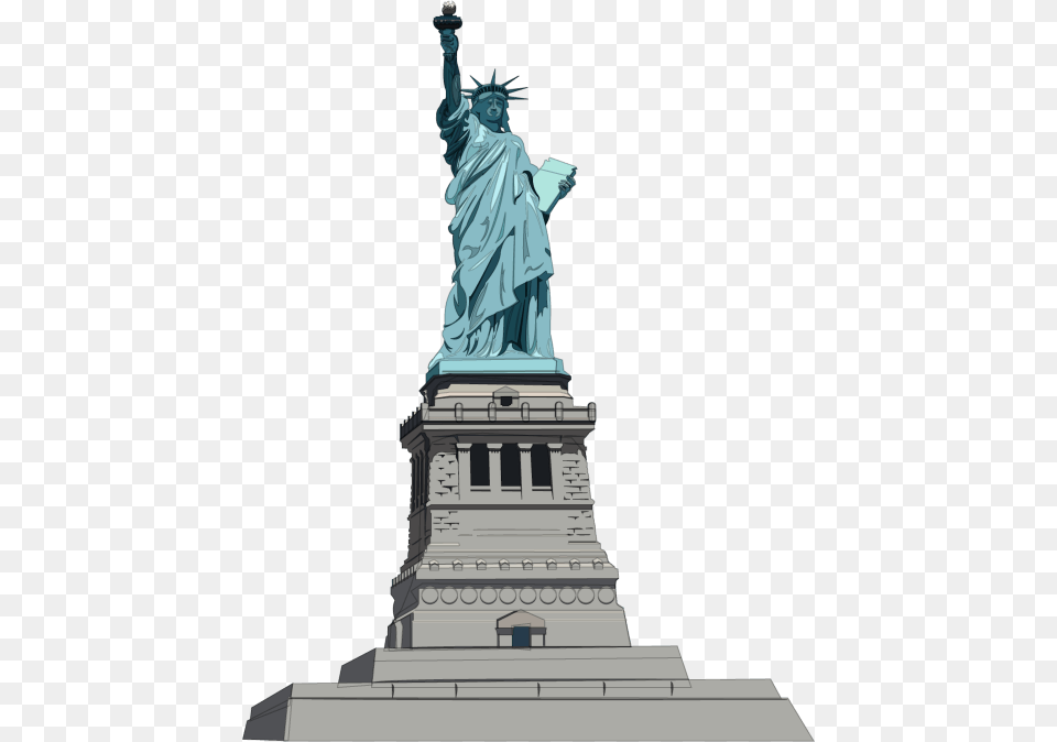 Statue Of Liberty Illustration, Art, Adult, Female, Person Png Image