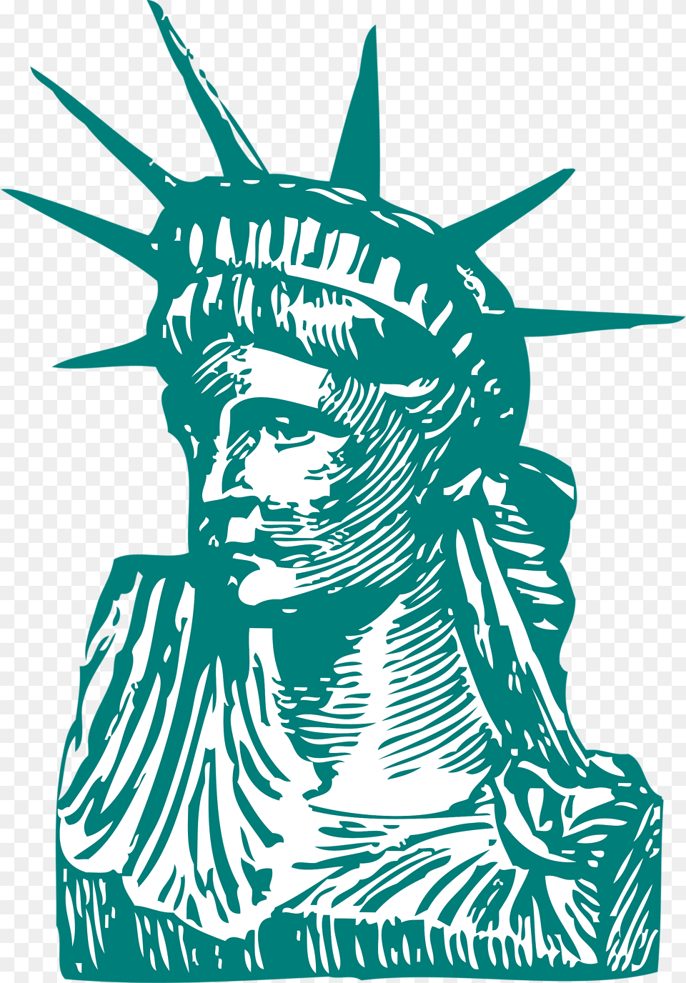 Statue Of Liberty Illustration, Art, Person, Face, Head Png Image
