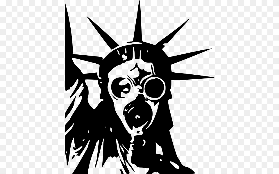 Statue Of Liberty In A Gas Mask Inventore Della Coca Cola, Gray Free Png Download