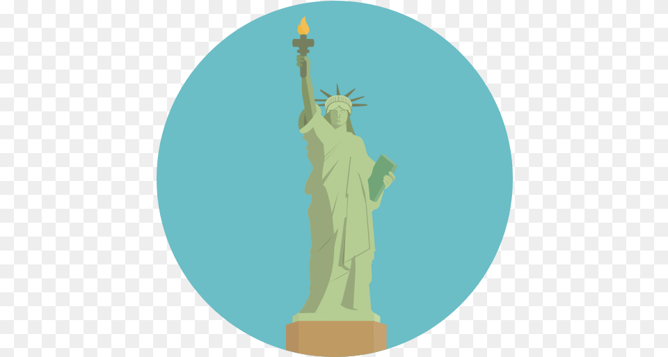 Statue Of Liberty Monuments Icons New York Icon, Art, Light, Person, Sculpture Png Image