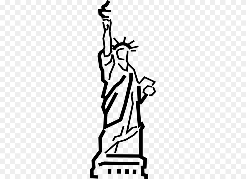 Statue Of Liberty New York City, Gray Png