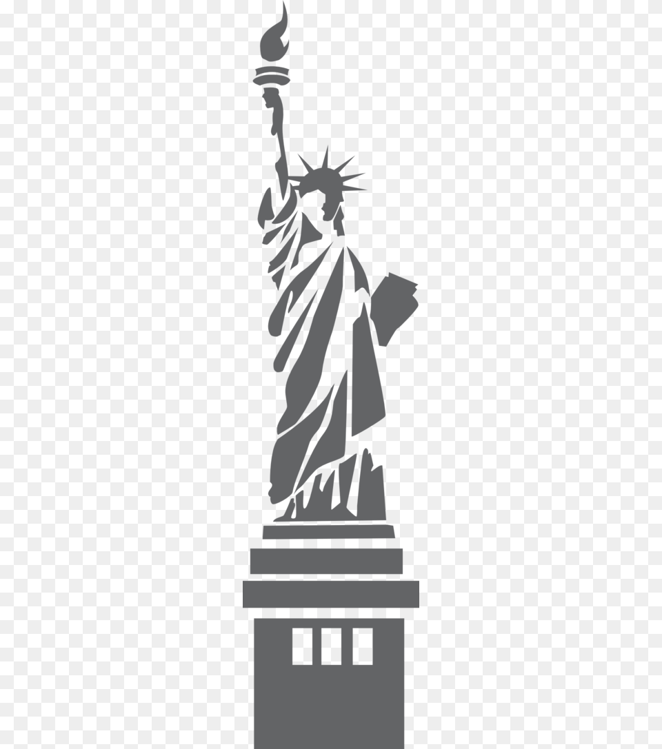Statue Of Liberty Ny Clipart Statue Of Liberty Drawing Small, Stencil, Person, Book, Comics Free Transparent Png