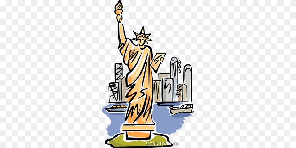Statue Of Liberty Royalty Vector Clip Art Illustration, Person Free Png Download