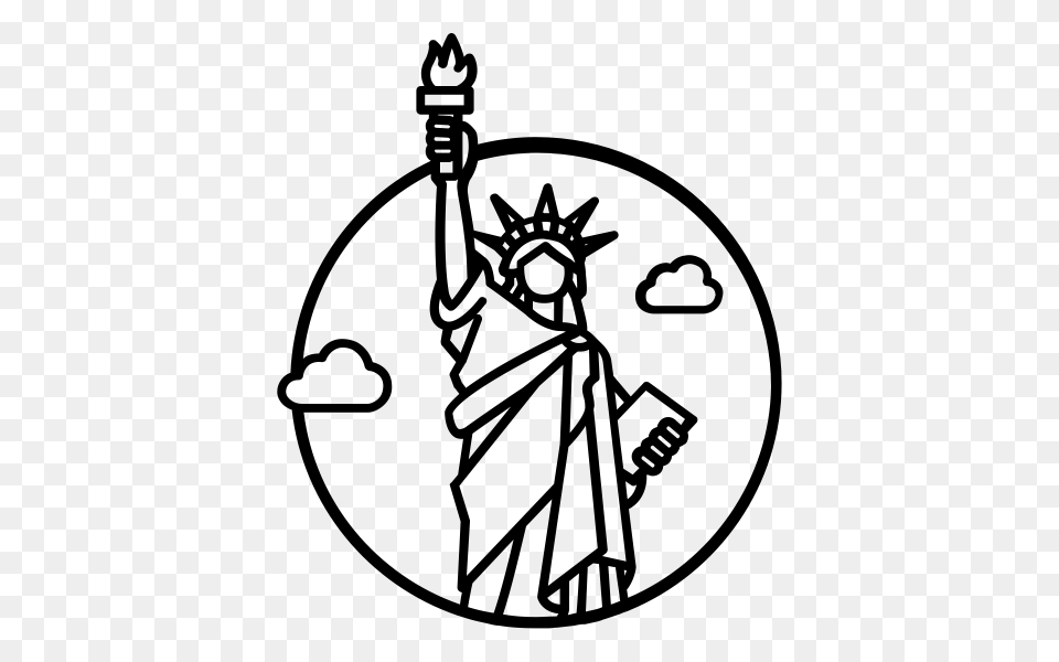 Statue Of Liberty Rubber Stamp Stampmore, Gray Png