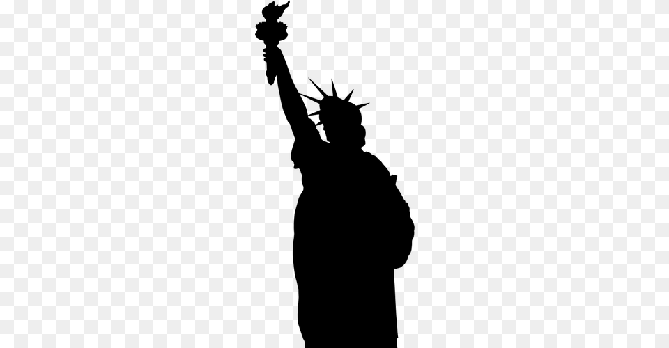 Statue Of Liberty Silhouette, Gray Free Png