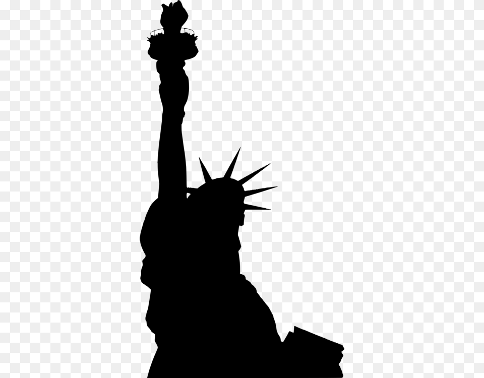 Statue Of Liberty Silhouette Statue Of Freedom, Gray Free Png