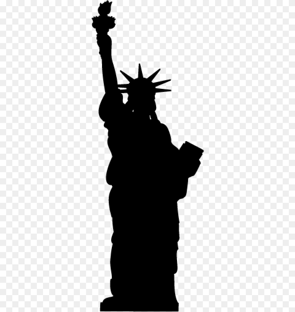 Statue Of Liberty Silhouette Statue Of Liberty, Gray Free Png