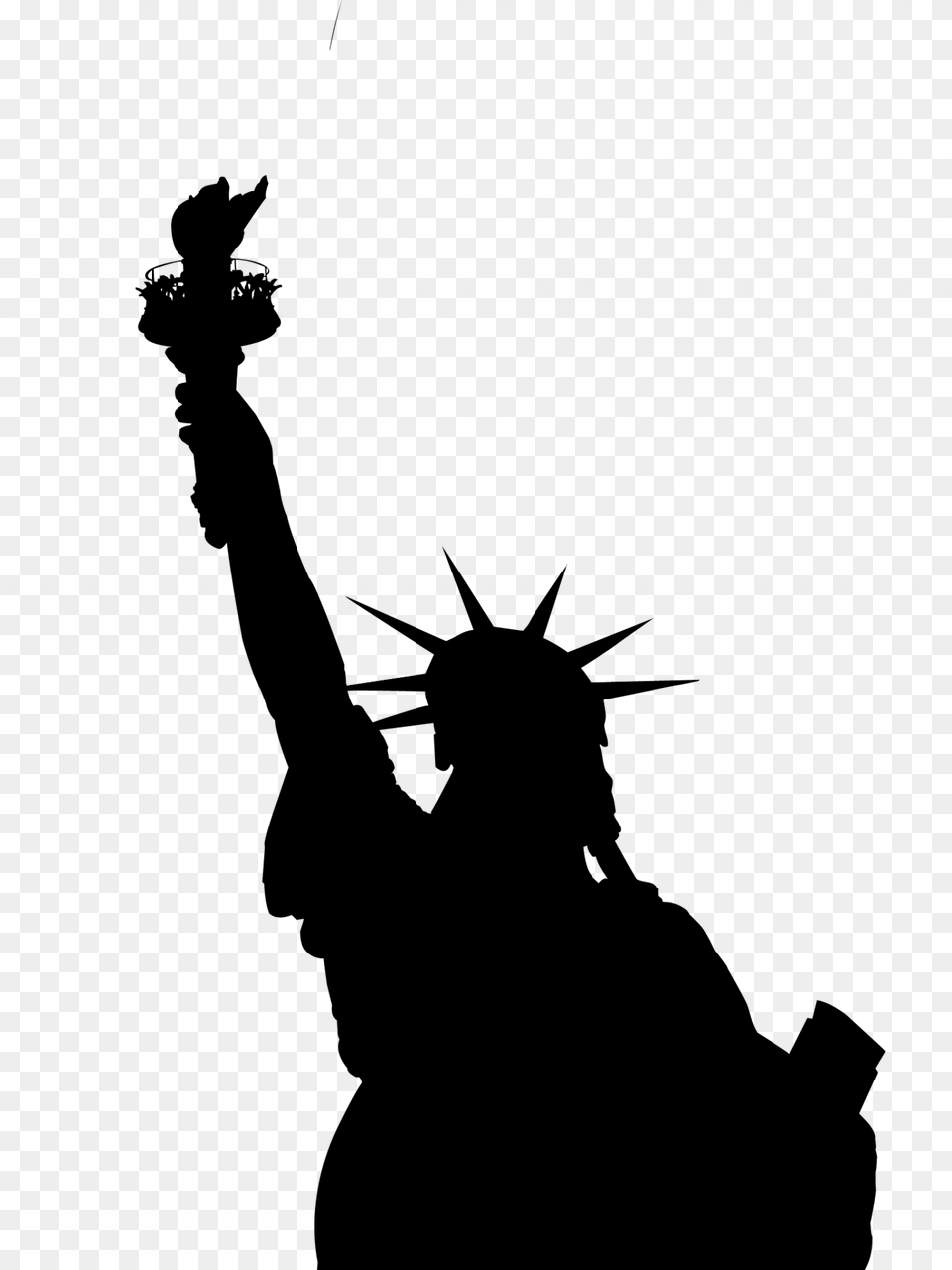 Statue Of Liberty Silhouette Statue Of Liberty, Lighting, Firearm, Weapon, Gun Png