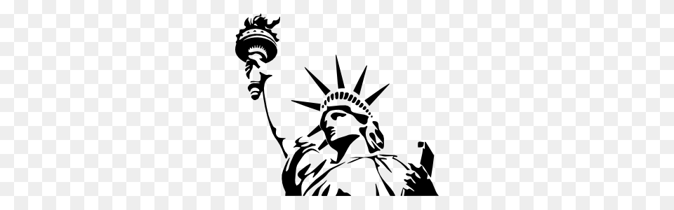 Statue Of Liberty Sticker, Stencil, Adult, Male, Man Free Transparent Png
