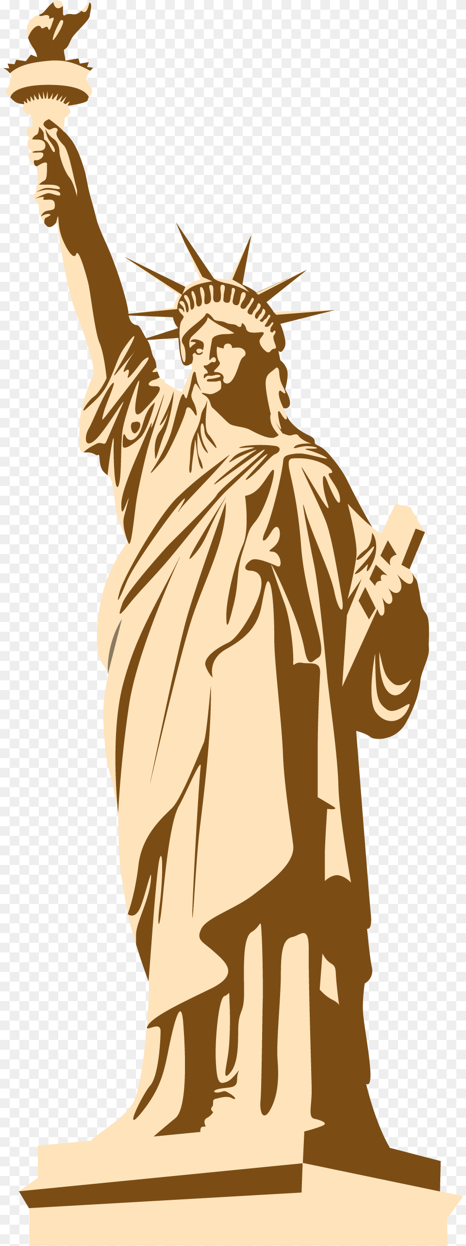 Statue Of Liberty Transparent Free Statue Of Liberty Crown Transparent, Art, Person, Face, Head Png