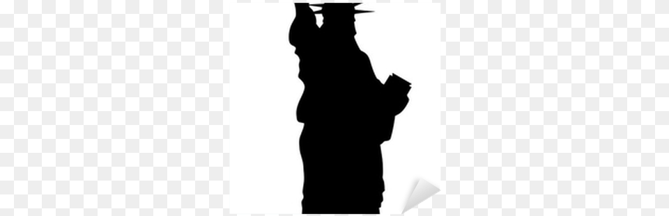 Statue Of Liberty Vector Black Shadows Silhouette Sticker Statue Of Liberty, People, Person Png Image