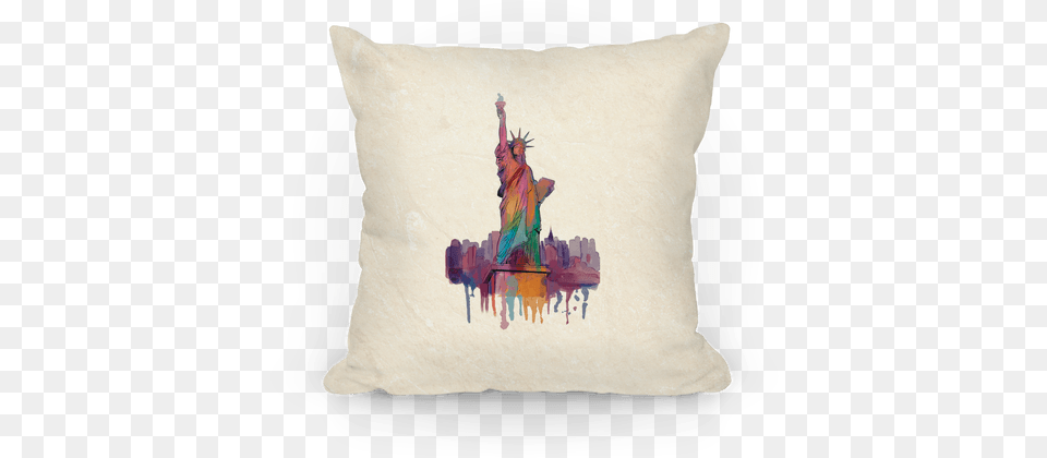 Statue Of Liberty Watercolor Pillow Statue Of Liberty, Home Decor, Cushion, Wedding, Person Free Png Download