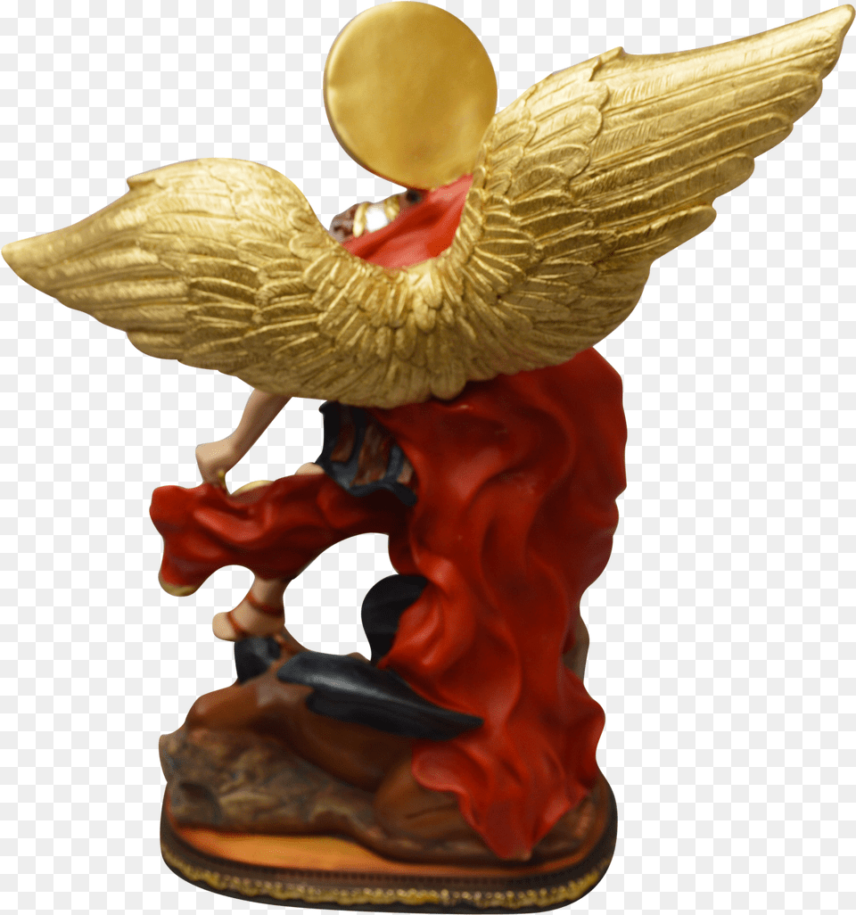 Statue Of Saint Michael With Sword Fictional Character, Figurine, Animal, Bird, Baby Png