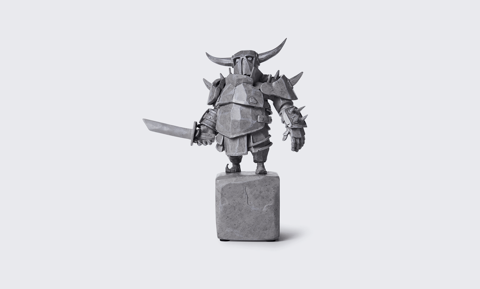 Statue Pekka Clash Royale, Figurine, Blade, Dagger, Knife Png