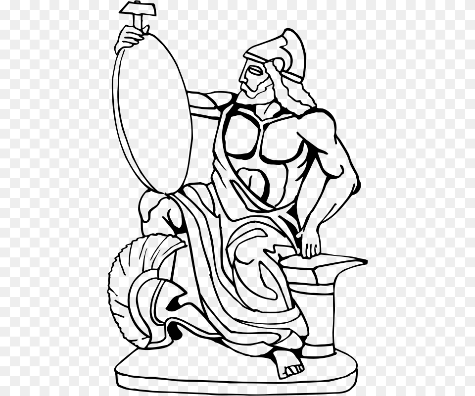 Statue Statue Clipart Black And White, Gray Png Image