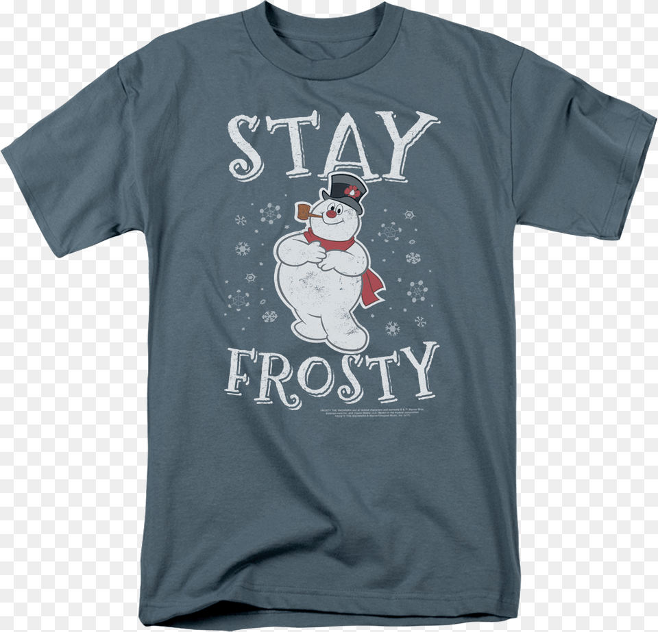 Stay Frosty The Snowman T Shirt Tshirt With Landscape Painting, Clothing, T-shirt, Animal, Bear Png