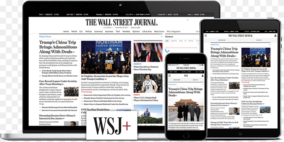Stay Informed Wherever You Are With Our Complete Suite Wall Street Journal, Electronics, Mobile Phone, Person, Phone Free Transparent Png