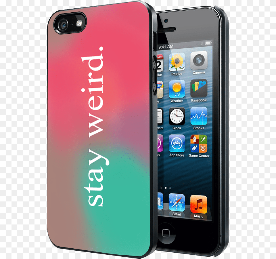 Stay Weird Funny Pink And Green Ombre Cute Tumblr Iphone Train Your Dragon Phone, Electronics, Mobile Phone Png Image