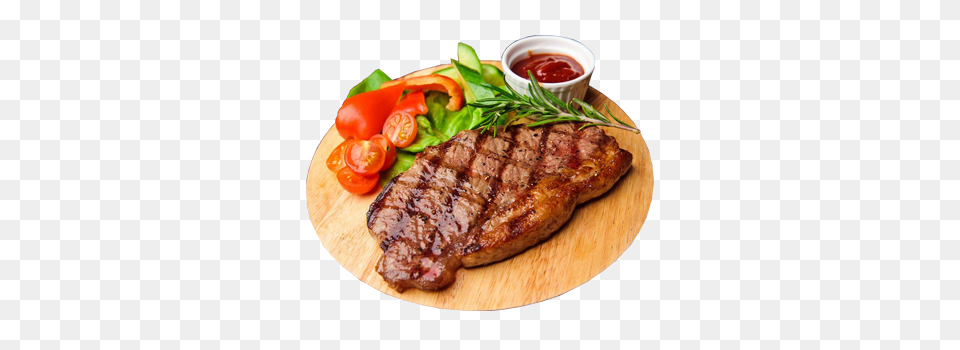 Steak, Food, Meat, Ketchup, Beef Free Png Download