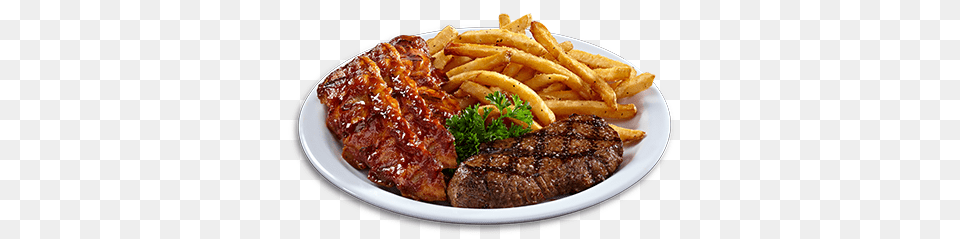 Steak, Food, Meat, Pork, Fries Free Transparent Png