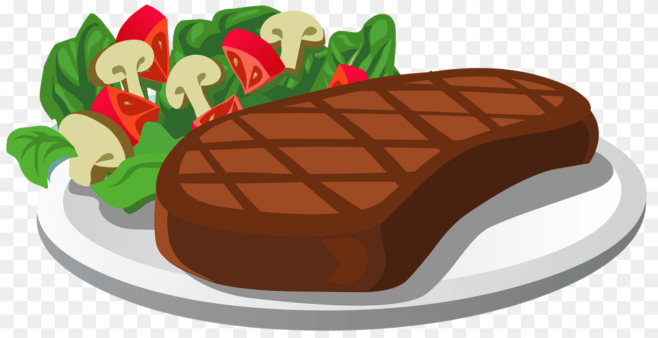 Steak And Salad Clipart, Food, Meat, Lunch, Meal Free Png Download