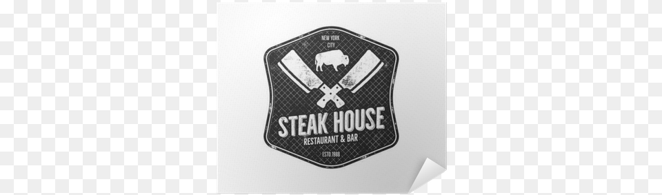 Steak House Vintage Label Simbolo Parrilla, Logo, Badge, Symbol, Hockey Png Image