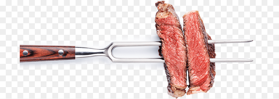 Steak On Fork, Cutlery, Food, Meat, Pork Png