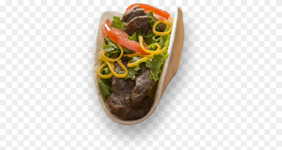 Steak Soft Taco Chicago Style Hot Dog, Food, Bread, Pita Free Transparent Png
