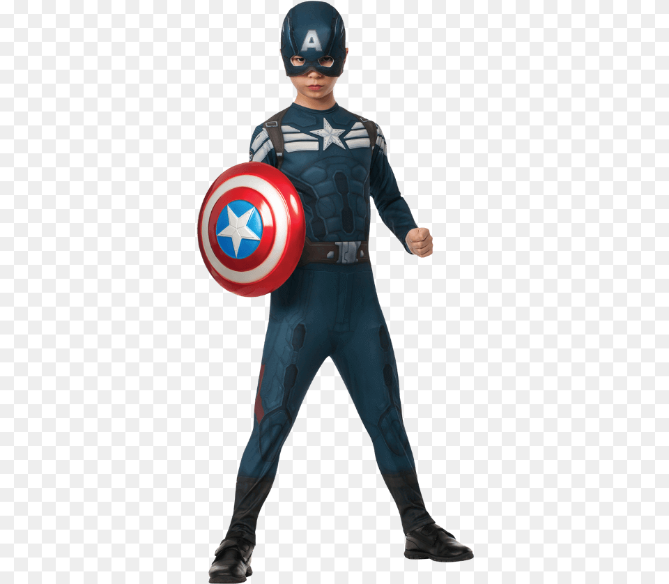 Stealth Captain America Kids Costume Captain America Kid, Person, Clothing, Adult, Officer Free Png