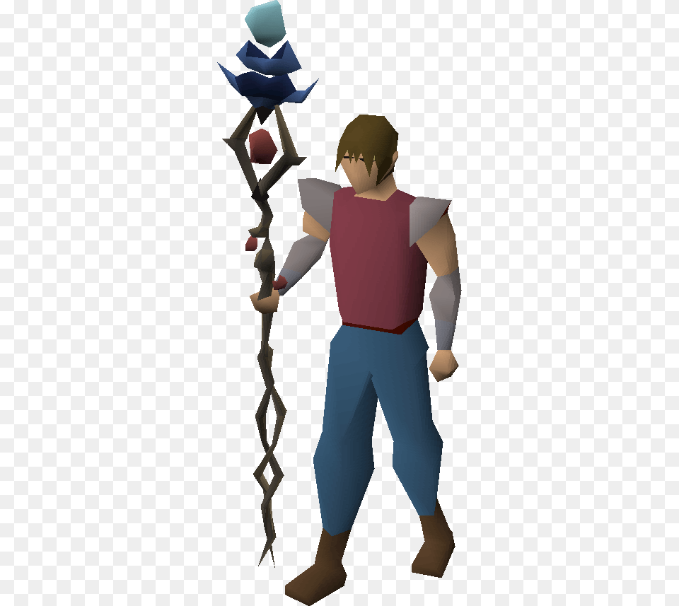 Steam Battlestaff Equipped Lava Staff Upgrade Kit Osrs, Person, Clothing, Pants, Head Png Image