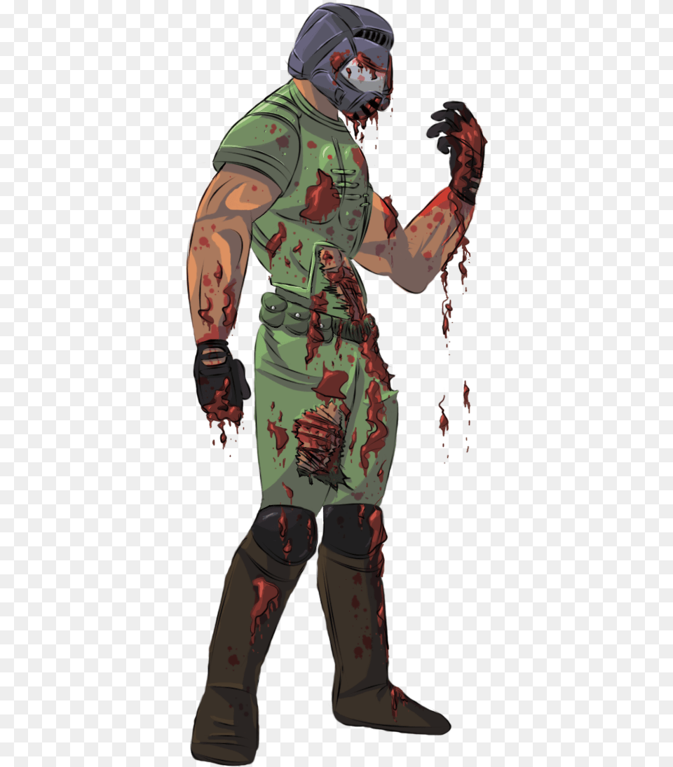 Steam Community Doomguy After Going Berserk Doomguy Anime, Adult, Person, Man, Male Png Image