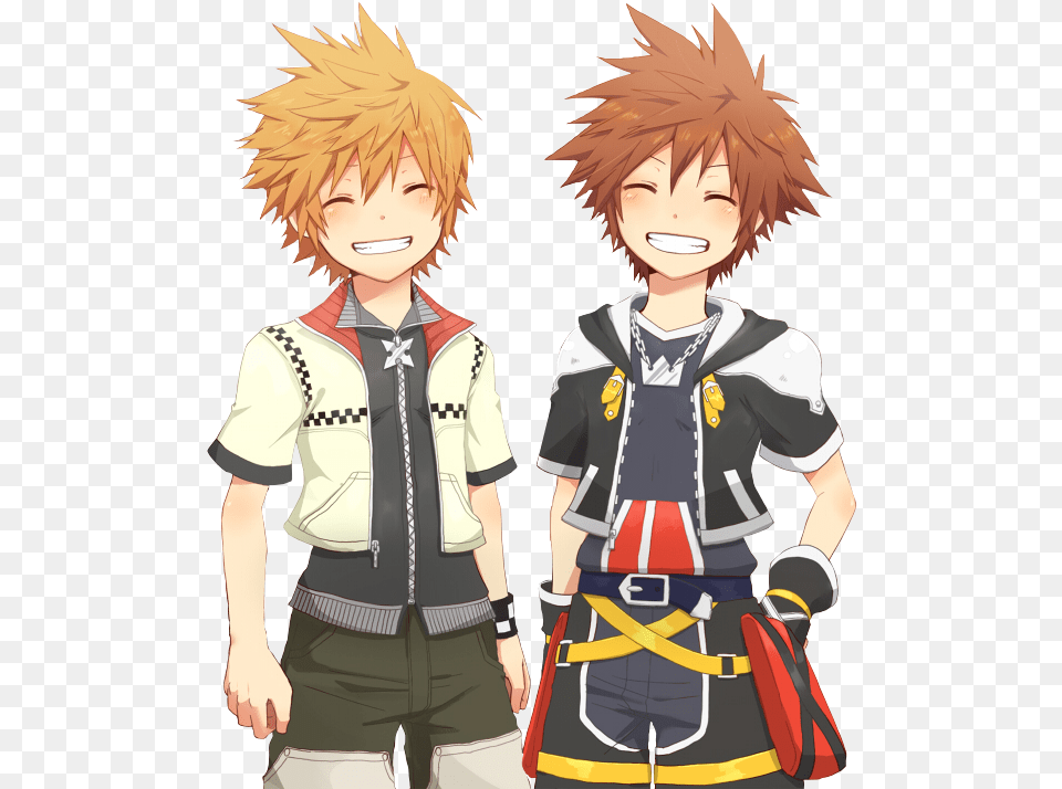 Steam Community Soraright And Roxasleft From Sora Kingdom Hearts Roxas, Publication, Comics, Book, Boy Free Png Download