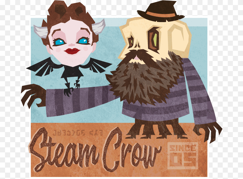 Steam Crow Portrait2 Illustration, Advertisement, Poster, Baby, Person Free Transparent Png