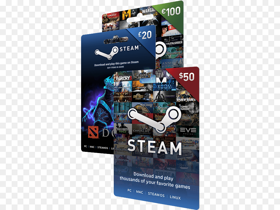 Steam Gift Card, Advertisement, Poster, Person Free Png Download
