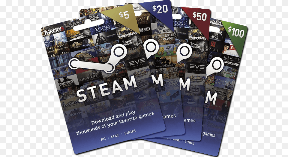 Steam Gift Card Steam Gift Cards, Advertisement, Poster, Person, Text Free Png
