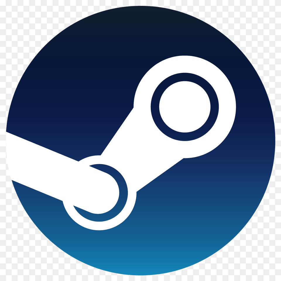 Steam Icon Logo Vector Blue Gradient Vector Silhouette, Disk Png