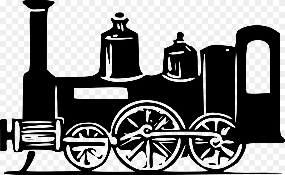 Steam Locomotive 1 Clip Arts Steam Engine Clipart With Background, Gray Png