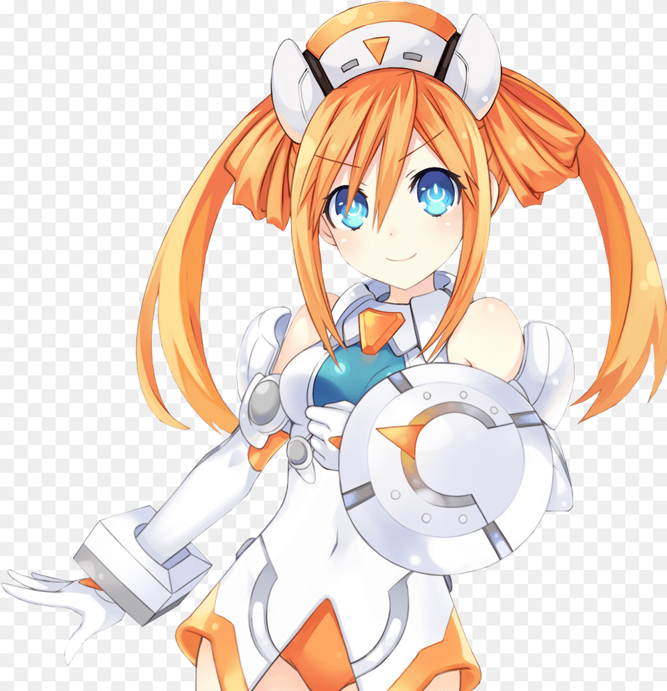 Steam Orange Heart Smiling Neptunia Orange Heart Render, Book, Comics, Publication, Baby Free Transparent Png