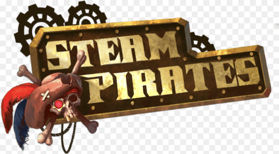 Steam Pirates Logo Signage, Adult, Male, Man, Person Png