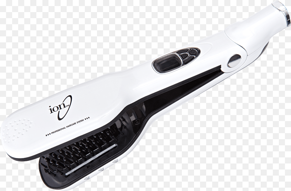Steam Pro Straightening Brush Iron By Ion Ion Steam Pro Straightening Brush Iron, Blade, Razor, Weapon, Device Png Image