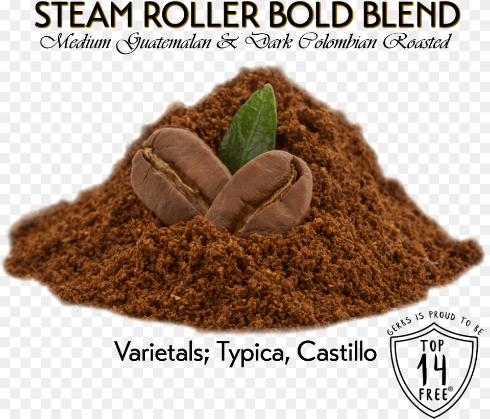 Steam Roller Bold Blend Coffee Ground Coffee Beans, Cocoa, Dessert, Food, Soil Png Image