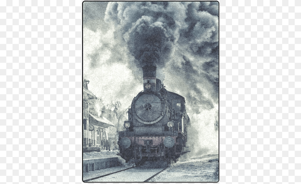 Steam Train Blanket 58quotx80quot Diamond Painting Train, Vehicle, Transportation, Railway, Locomotive Free Png