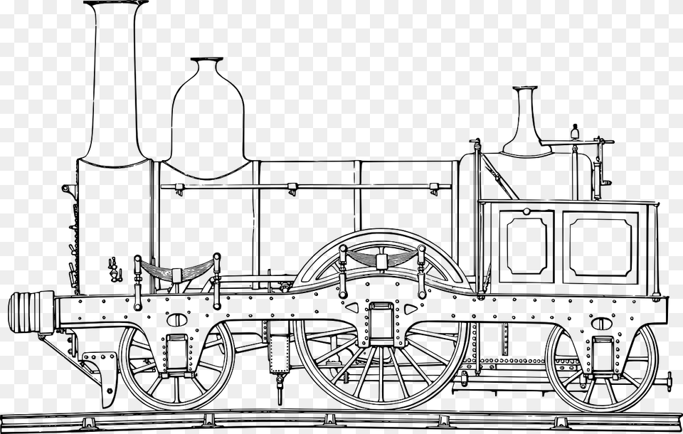 Steam Train Engine Draw Steampunk Best Drawing Guide Ges, Gray Free Png Download